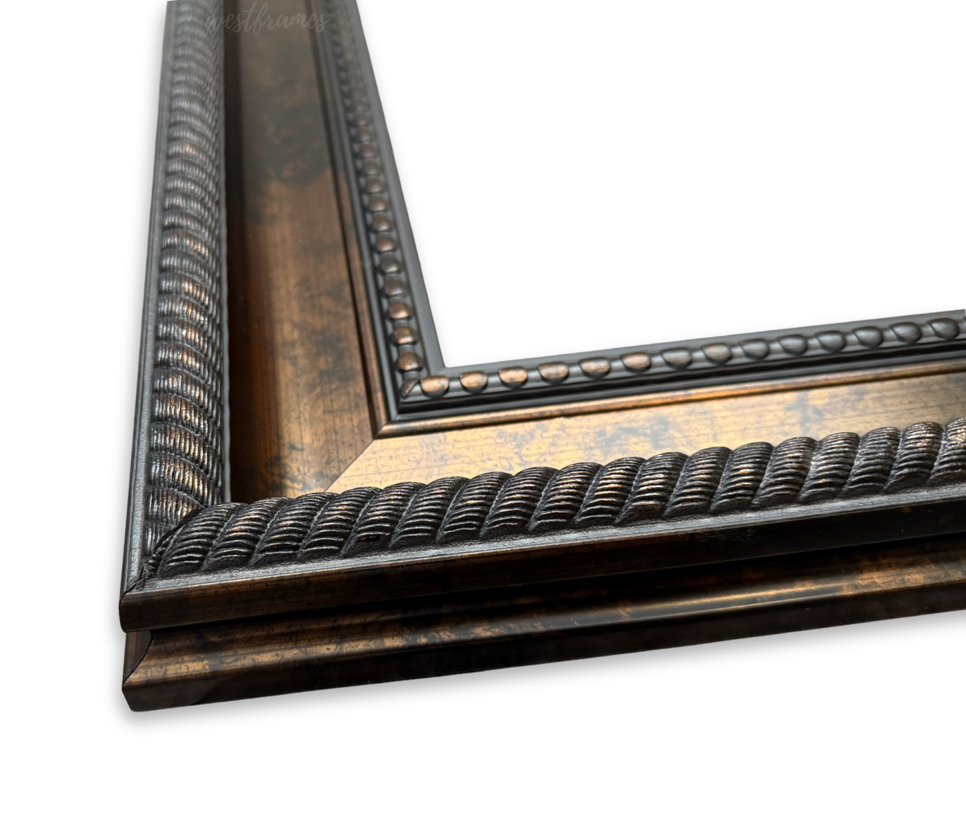 Santino Dark Bronze Beaded Edge Wall Picture Frame | West Frames