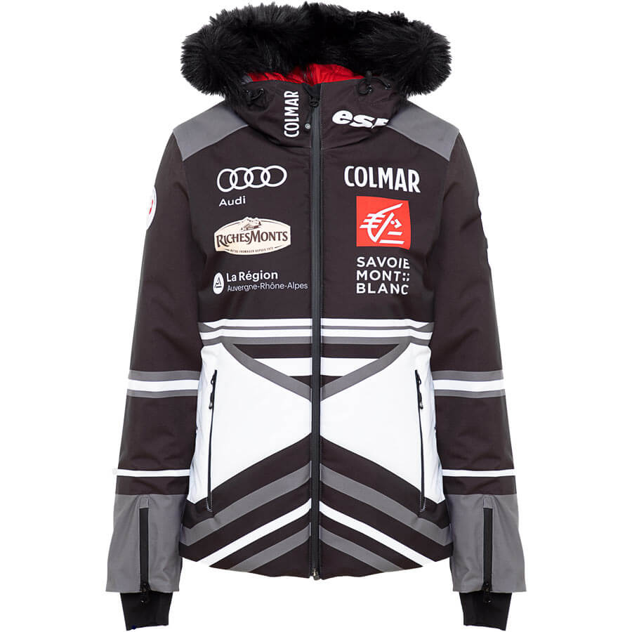 Colmar Women's France Ski Team Jacket - White Black Stone