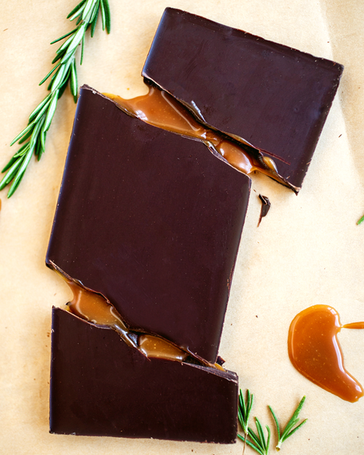 Rosemary Caramel Chocolate Bar | Wildwood Chocolate. Award Winning