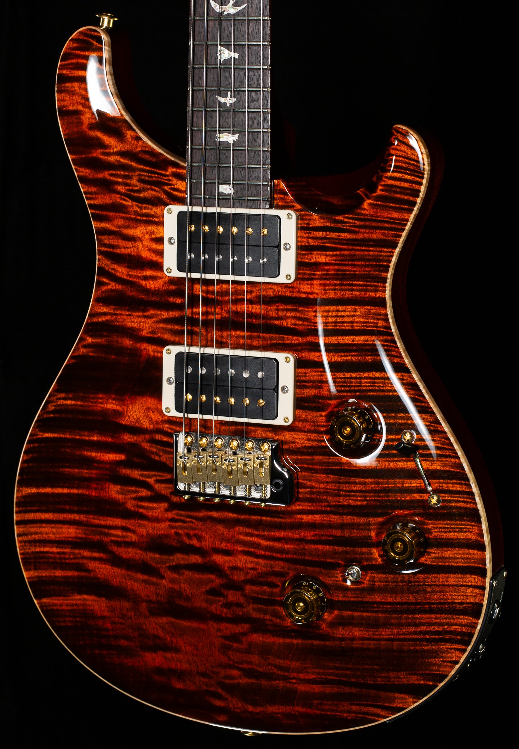 PRS Custom 24 Piezo Orange Tiger 10 Top (707) - Willcutt Guitars