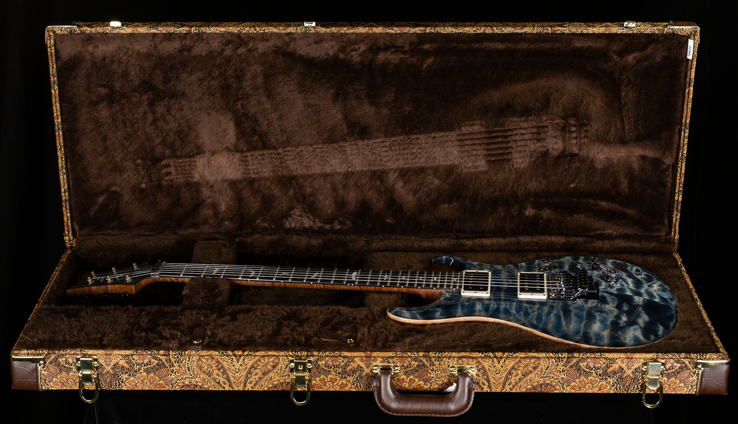 PRS Wood Library Custom 24 Floyd Faded Whale Blue Quilt 10 Top