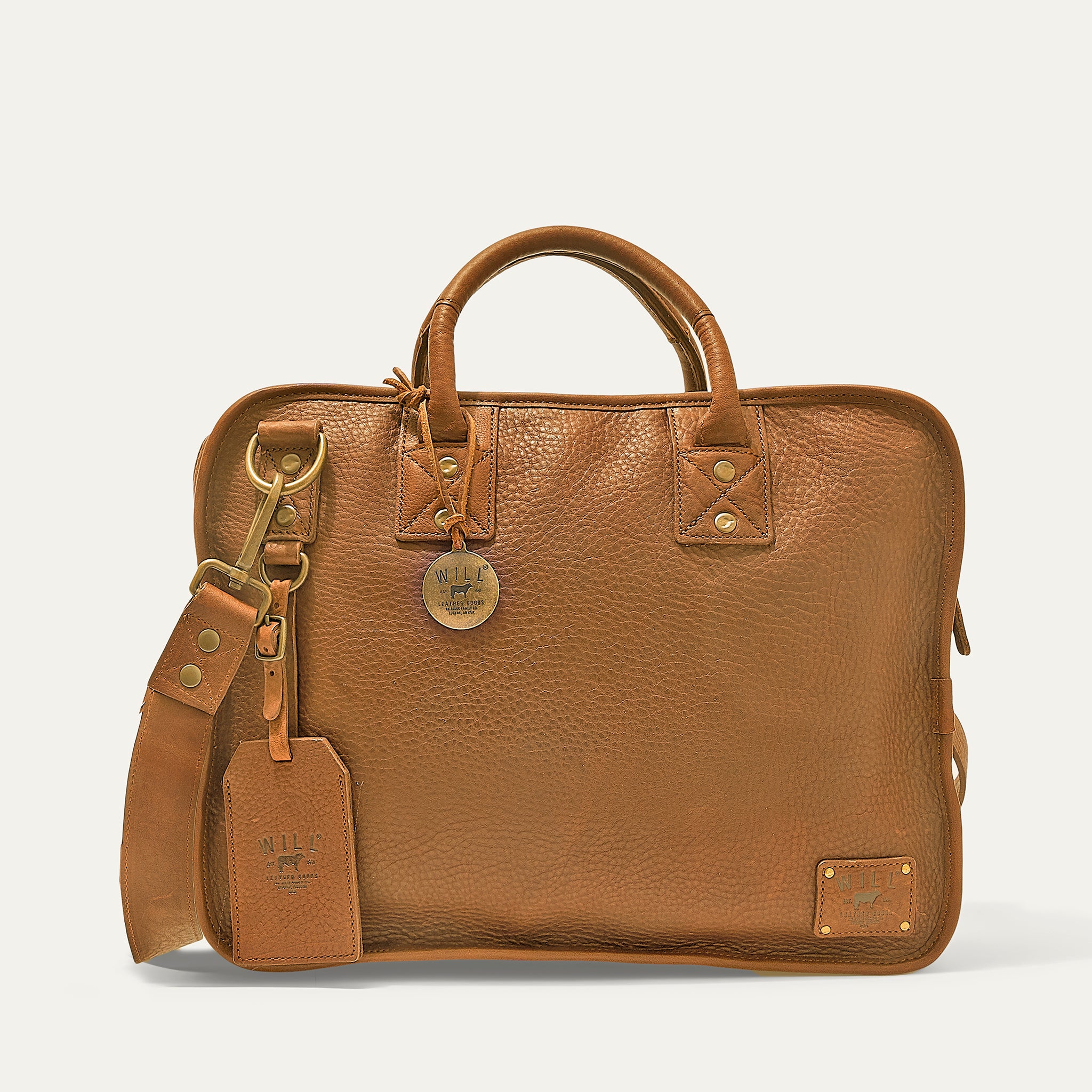 Hank Double Zip Briefcase – Will Leather Goods