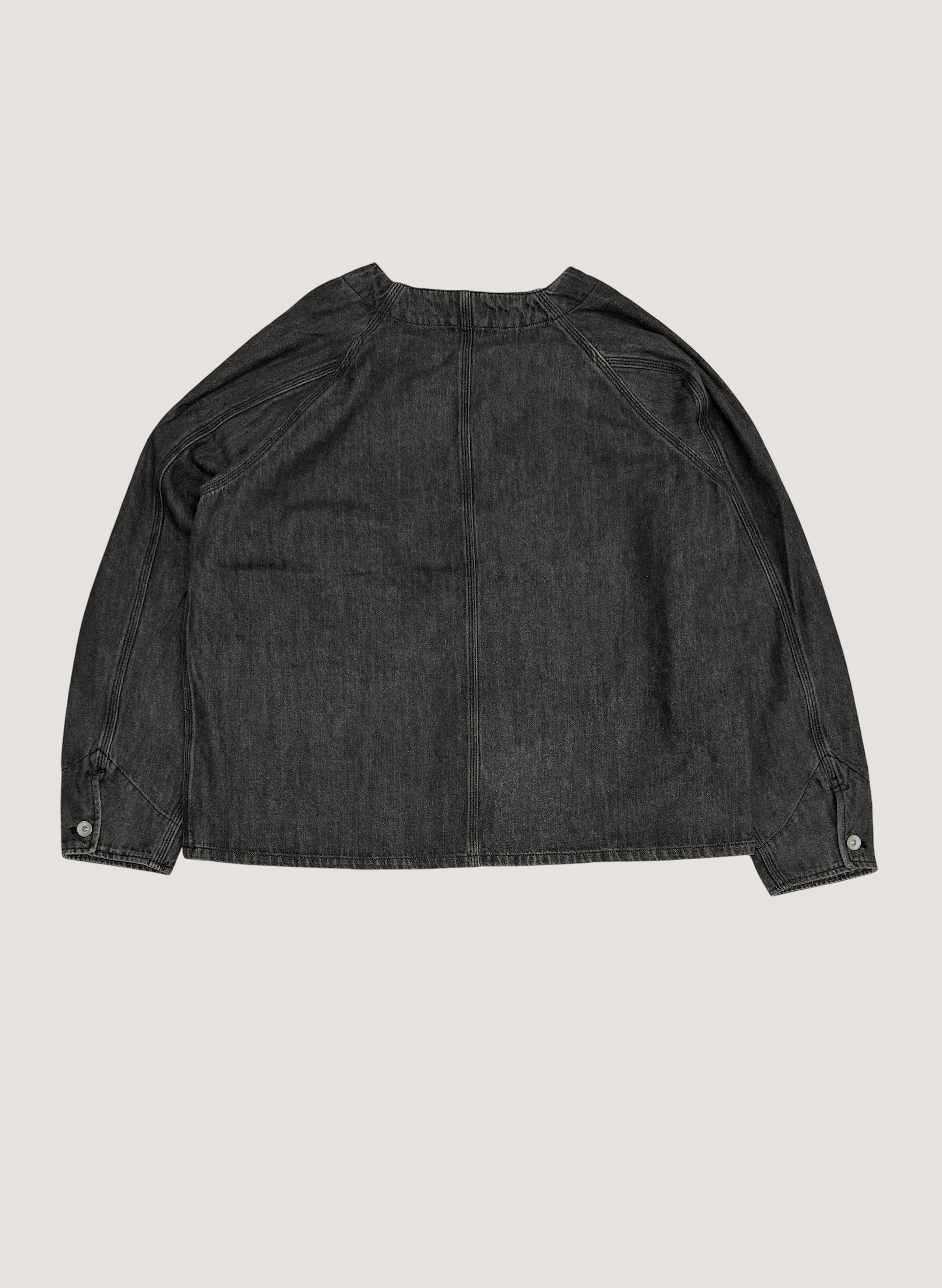 WOODBLOCK DENIM ENGINEER JACKET BLACK (WB-24AW-002)