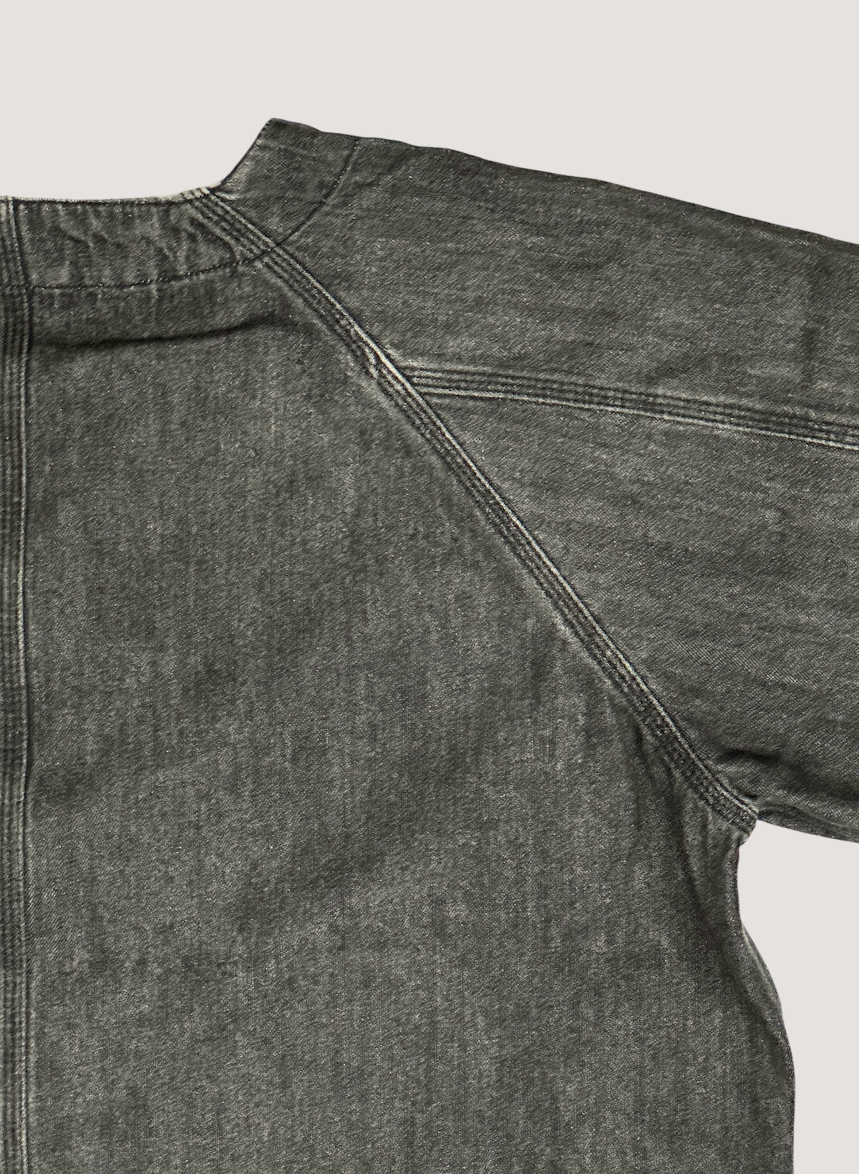 WOODBLOCK DENIM ENGINEER JACKET BLACK (WB-24AW-002)