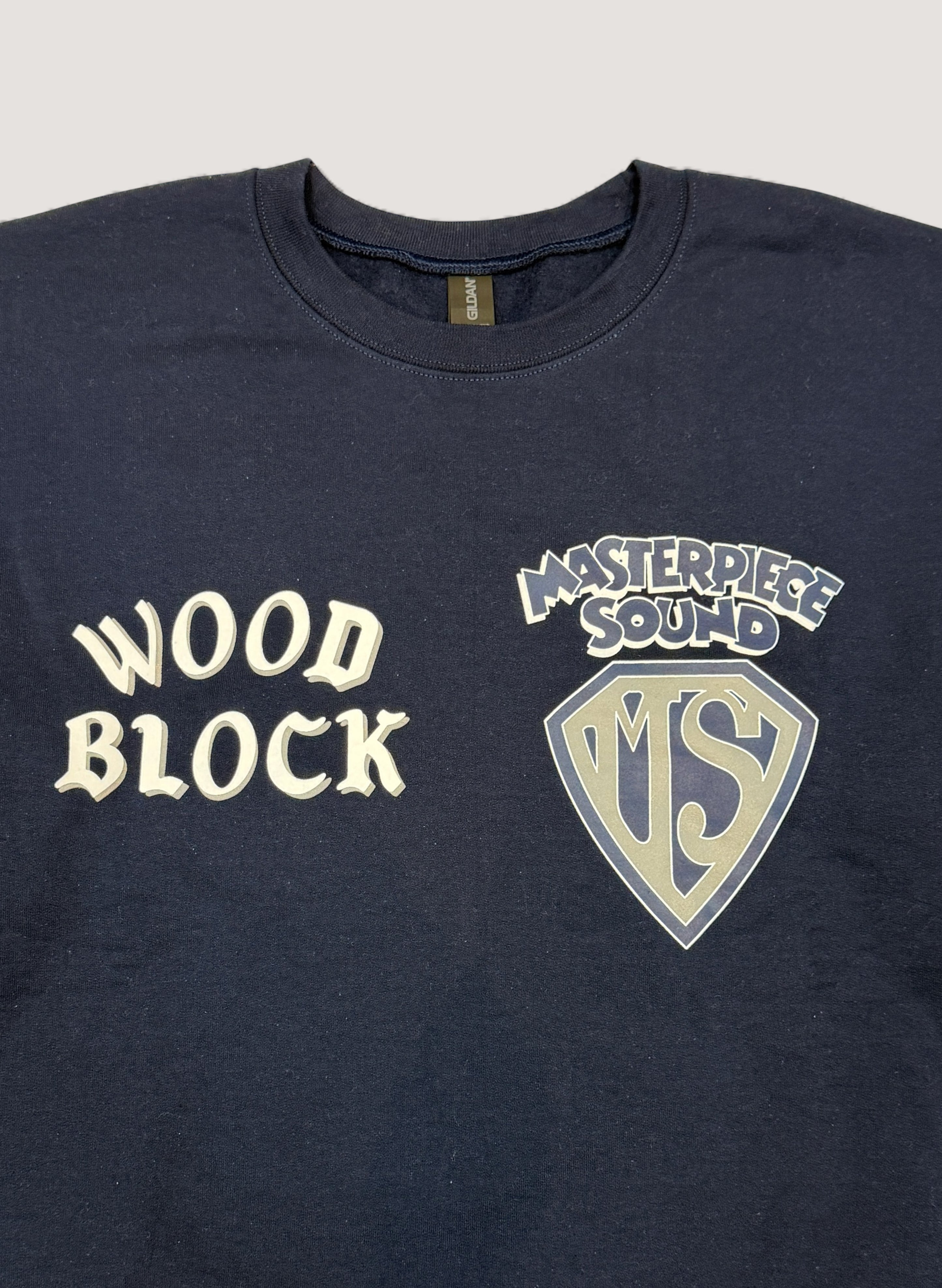 MASTERPIECE SOUND x WOODBLOCK CREW NECK SWEAT NAVY (WB-25AW-016)