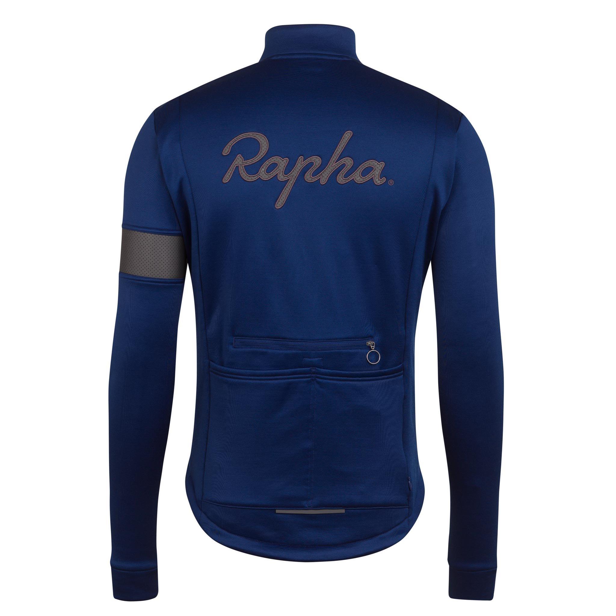 Rapha Men's Classic Winter Jersey - Blue – woolyswheels.com.au