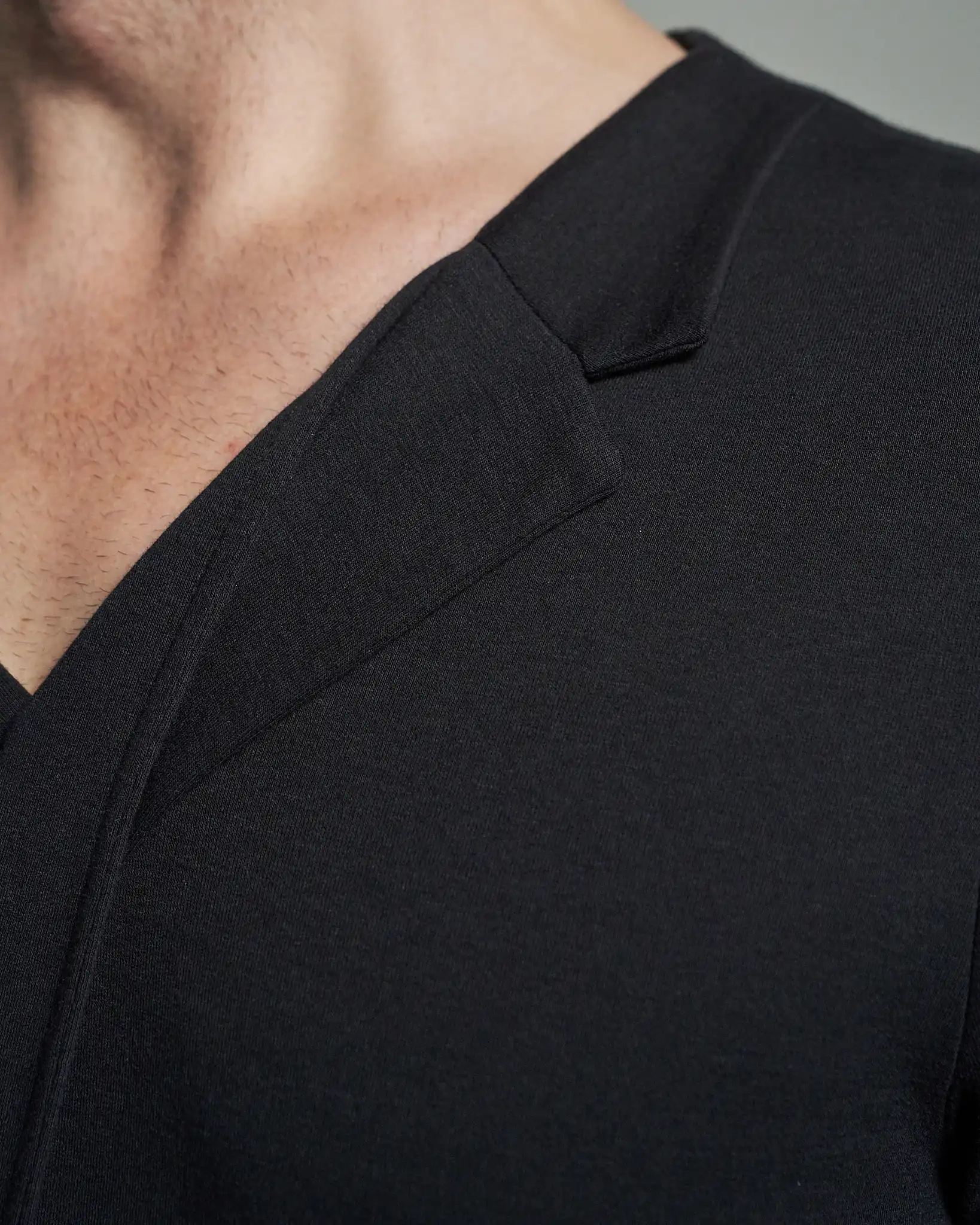Asymmetric Lapel T-Shirt with Folded Panel | Shop Now