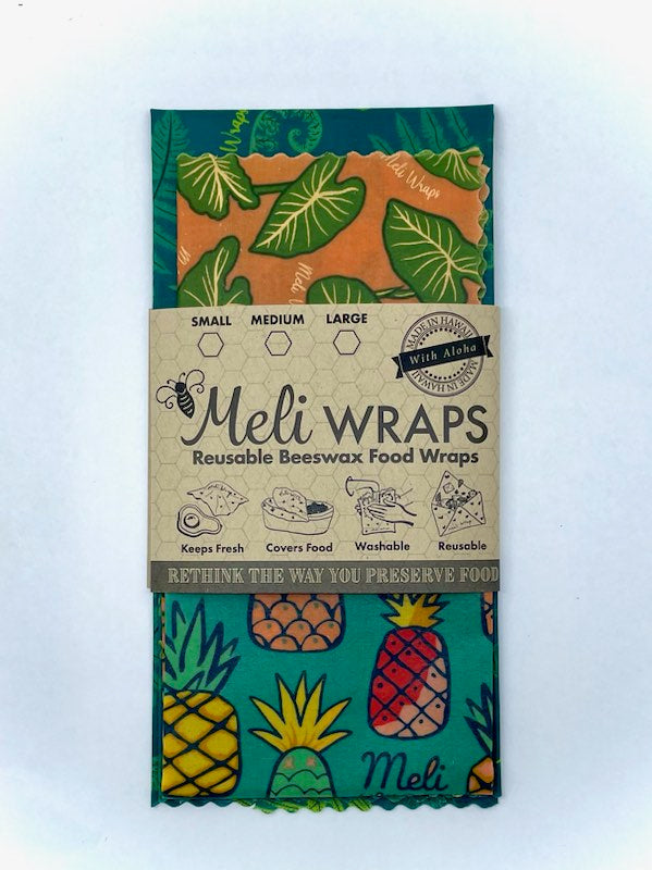Meli Wraps Beeswax Wrap Variety Pack - Hawaiiana Print – 4ocean