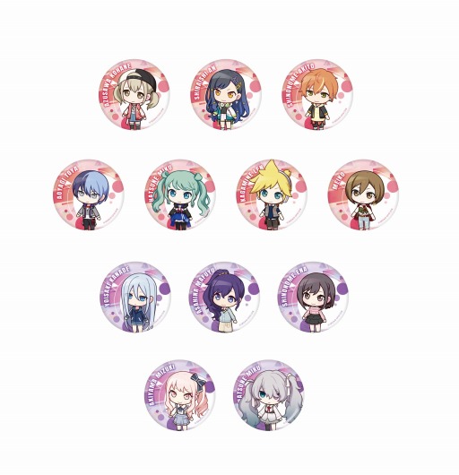 プロセカ」の缶バッジコレクション＆アクリルパズルキーホルダーの予約