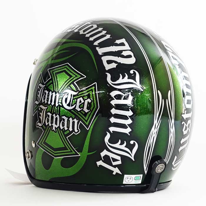 IP-5003 New クロス ラメベースグリーン | ジェットヘルメット | 72JAM