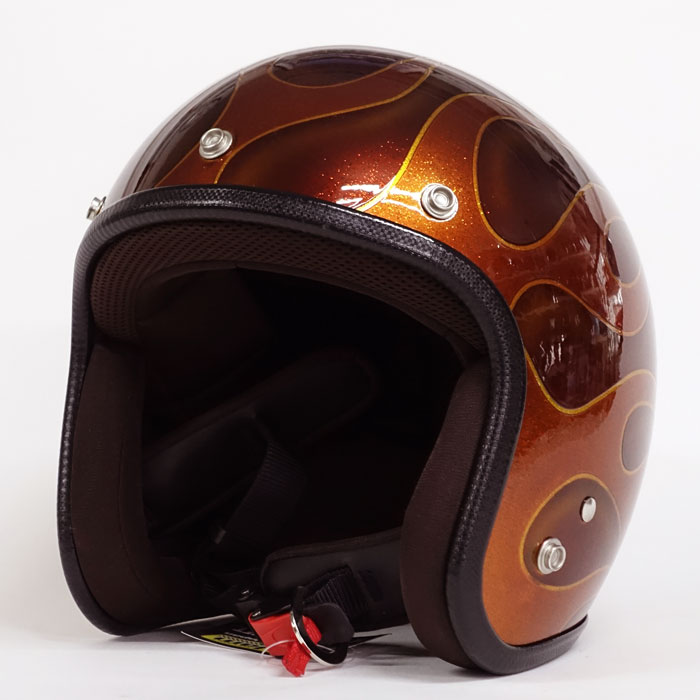 3-799 数量限定!! フレイムス オレンジ/ゴールド ヘルメット 72JAM