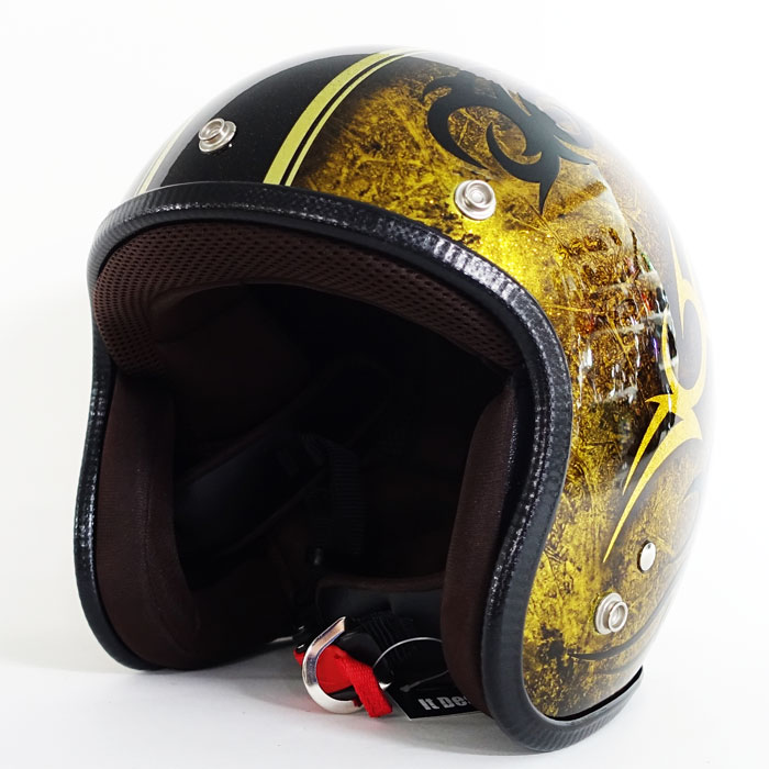 3-899 トライバル ラメベース ラップゴールド | ジェットヘルメット