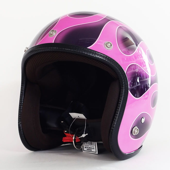 JCP-44 FLAMES (ピンク) 72JAM ヘルメット | ジェットヘルメット