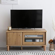 天然木マホガニー材 北欧ヴィンテージ風リビング収納シリーズ テレビ