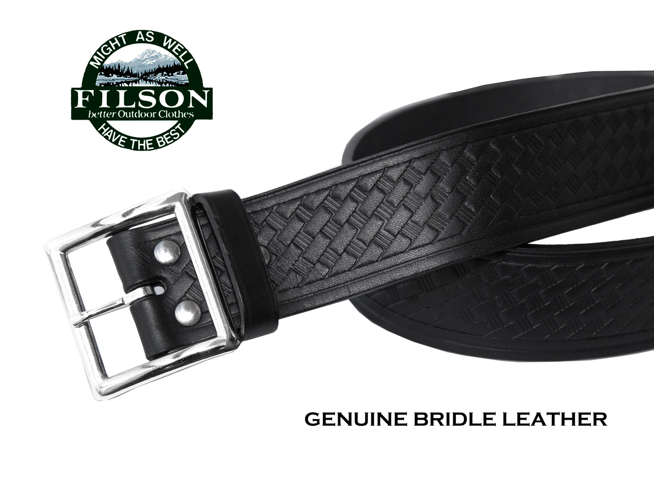 フィルソン ブライドルレザー ベルト ブラック/Filson Bridle Leather