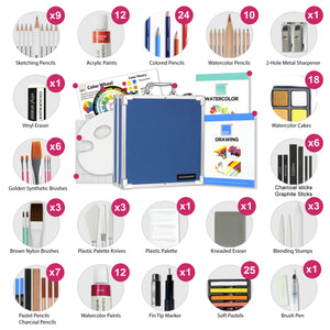 Mixed Media Art Sets - 151 pc ( Aluminum Case) – Colour Block