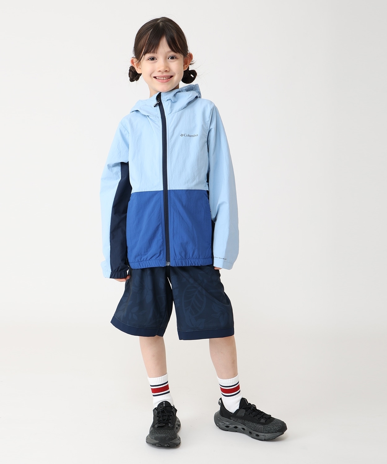 テイバートレイルウィンドブレイカー(XXS Ripple Blue Coll Navy
