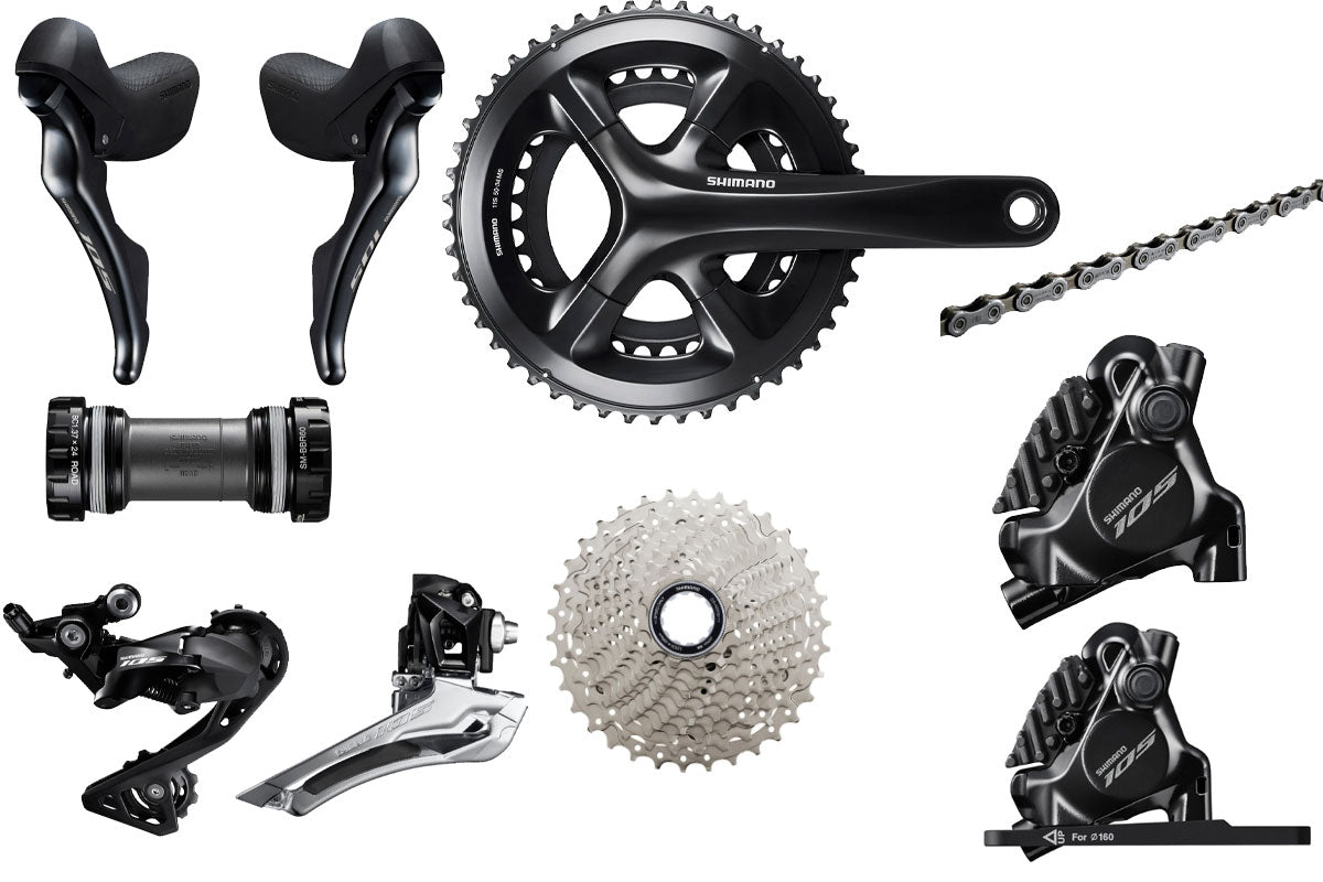 Shimano 105 R7020 11-Speed Disc Groupset – Condor Cycles