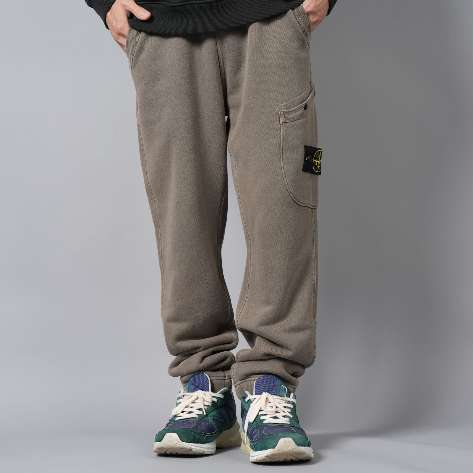 STONE ISLAND - 61141 / ORGANIC COTTON DIAGONAL FLEECE 'OLD' EFFECT