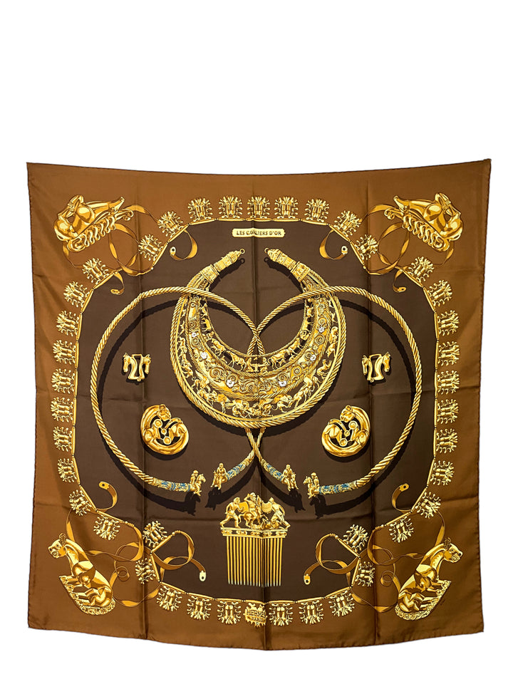 Hermes Les Cavaliers D'Or Silk Scarf 90 - Consigned Designs