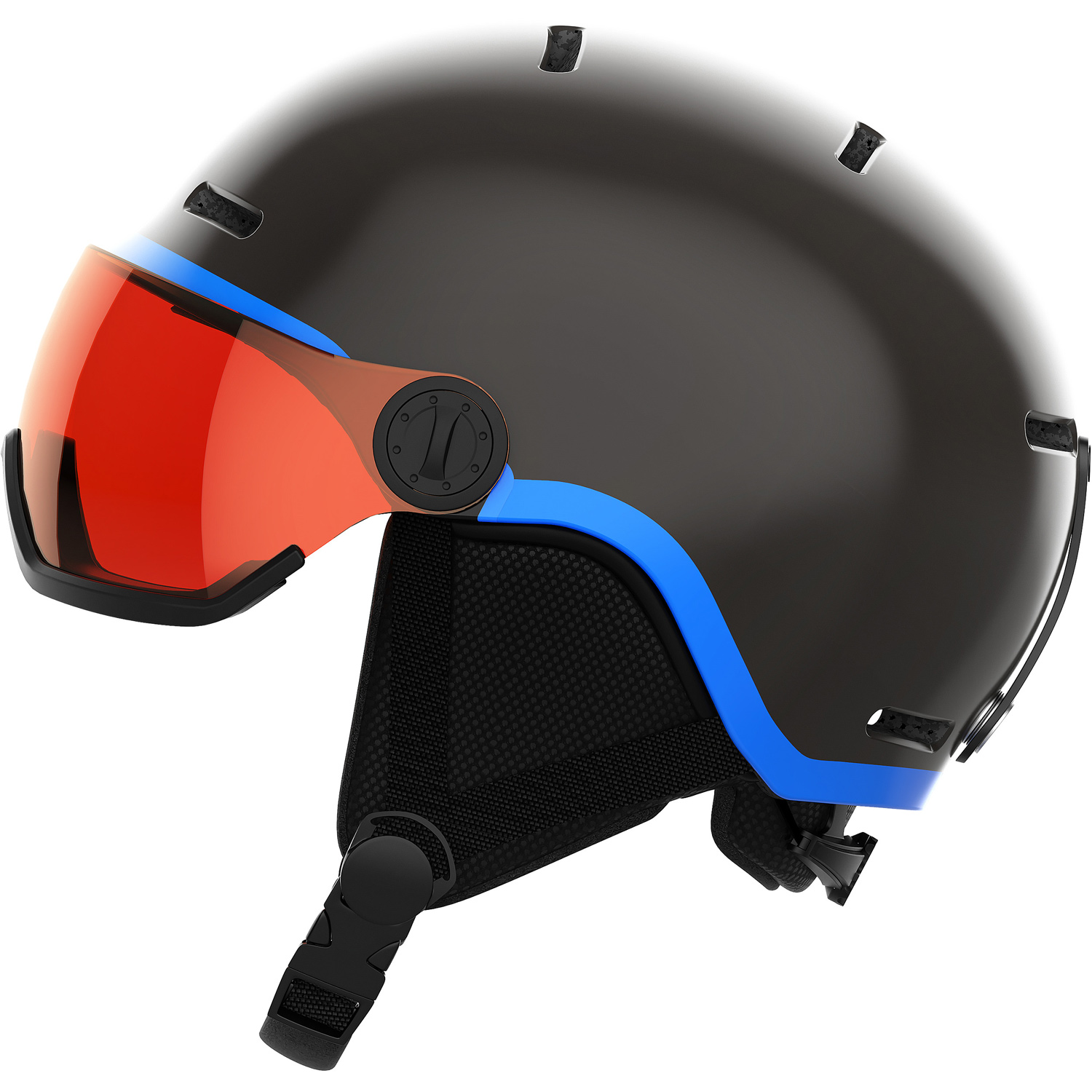 Salomon Kids Grom Visor Ski / Snowboard Helmet - Black/Blue