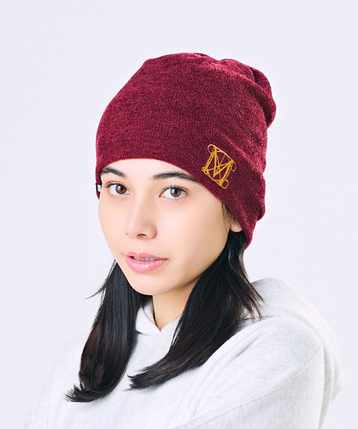 THE MET CLASSIC LOGO KNIT CAP(ONESIZE BURGUNDY): ニットキャップ