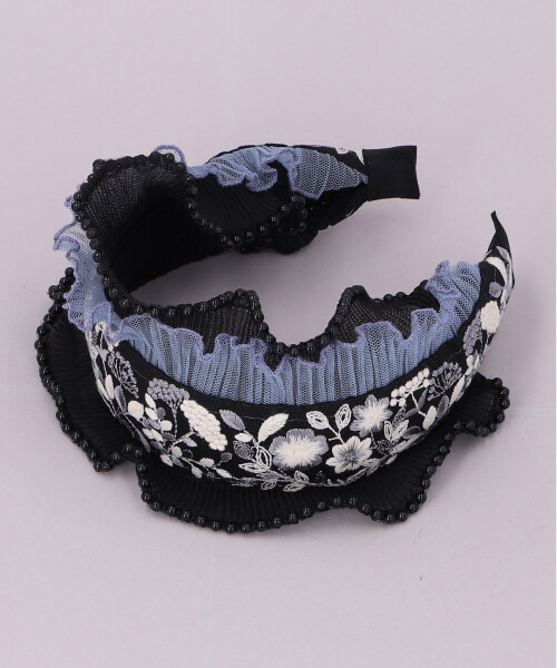 ROUND R インド刺繍カチューシャ(ONESIZE GREEN): カチューシャ帽子