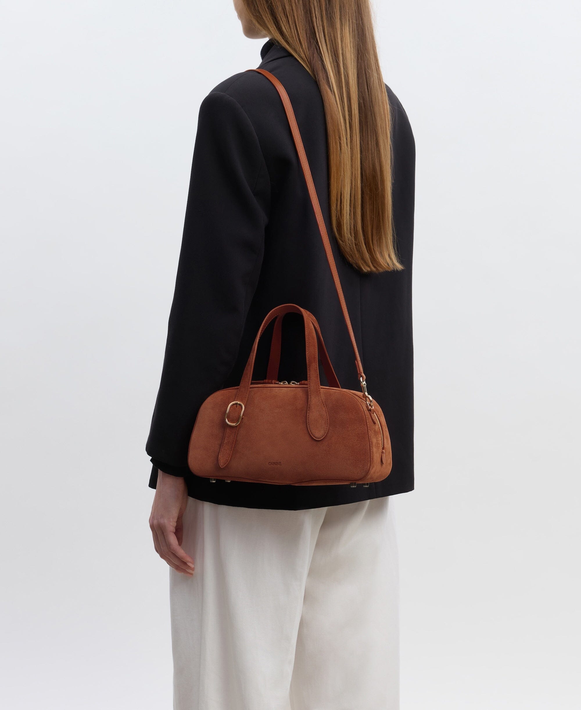 Cafuné - Small Asra Boston Bag - Terracotta(Suede)