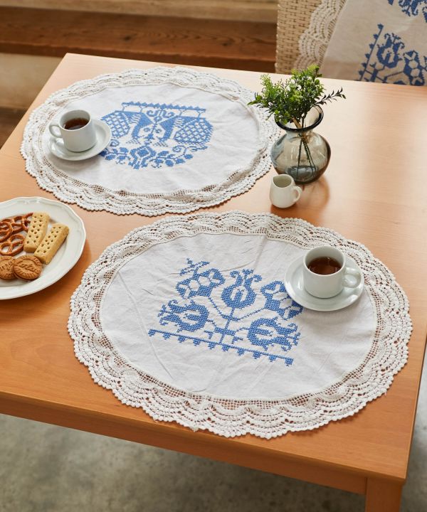 サムシングブルーランチョンマット(FLOWER): 『欧州航路』