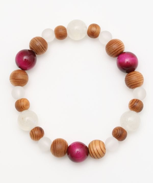 屋久杉ムーンストーン ローズタイガーアイブレスレット(ROSE TIGEREYE