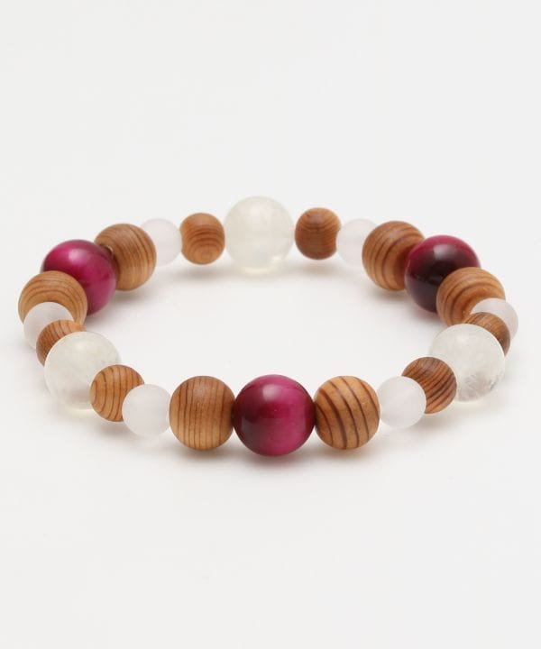 屋久杉ムーンストーン ローズタイガーアイブレスレット(ROSE TIGEREYE