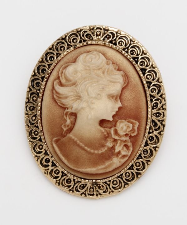 アンティークカメオブローチ(BROWN): 『欧州航路』