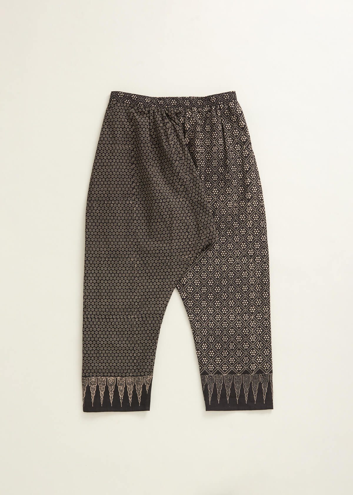 アジュラック染サルエルパンツ| CALICO キヤリコ：インド手仕事布の