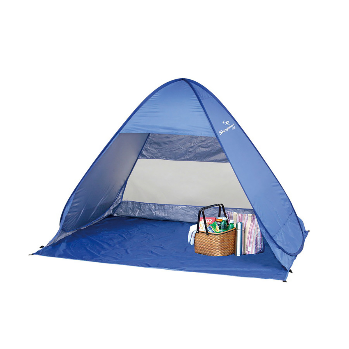 シャイニーリゾート ポップアップテントUV〈M〉(ブルー) - アウトドア