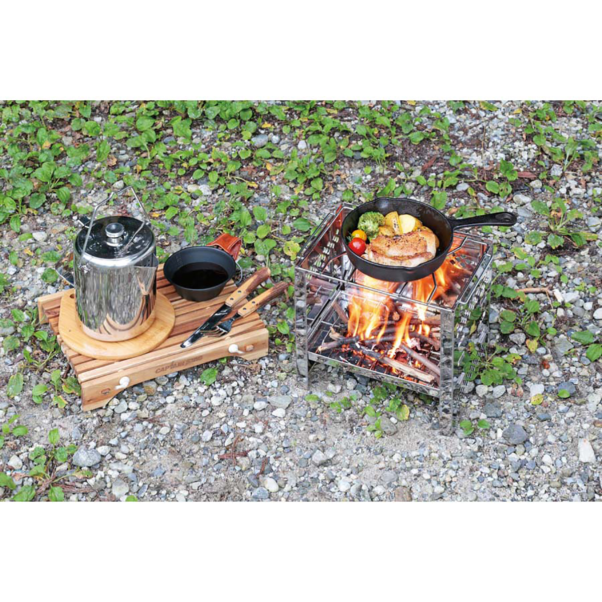 カマド スマートグリル B5型 (3段調節) - アウトドア・キャンプ用品