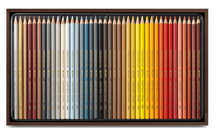 Wooden Box of 80 Colours SUPRACOLOR™ Aquarelle | Caran d'Ache CH