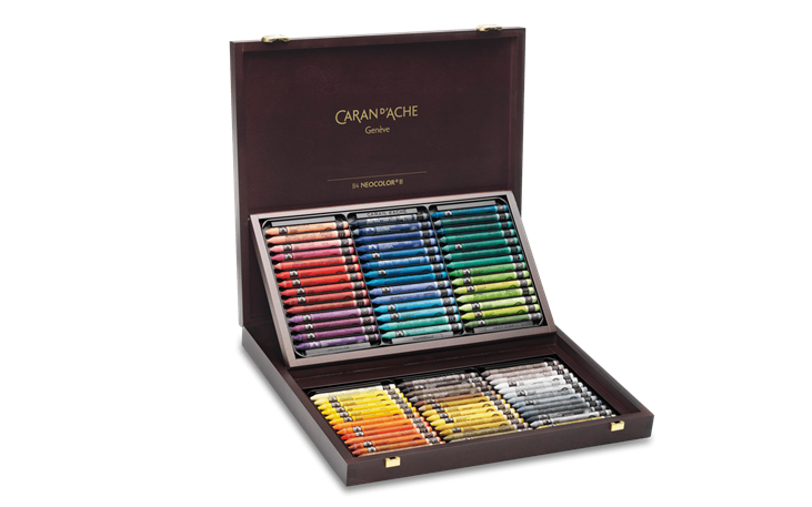 Wooden Box of 84 NEOCOLOR™ II Pastels | Caran d'Ache BE