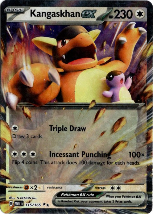 ガルーラex 海外版 英語版 Kangaskhan ex - 115/165 -【Card Chicken】