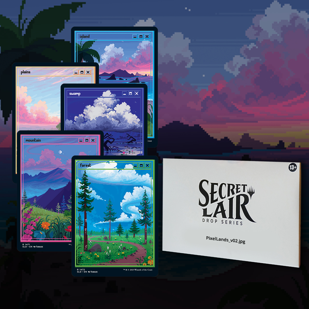 Secret Lair PixelLands_v02.jpg 1箱SLD MTG MTG SLD Pixellands_V02