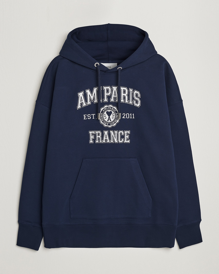 AMI Paris College Hoodie Navy at CareOfCarl.com