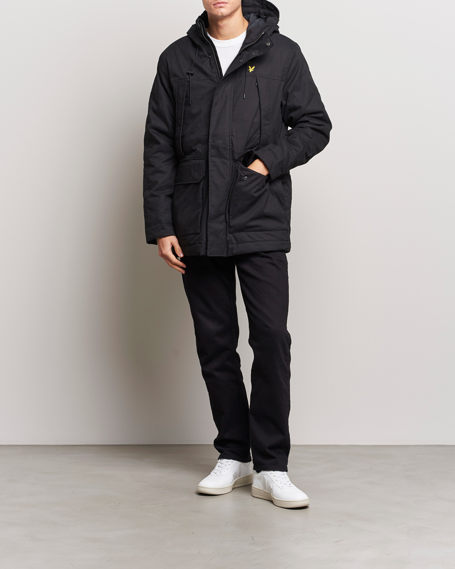 Lyle & Scott Micro Fleece Parka Jet Black at CareOfCarl.com