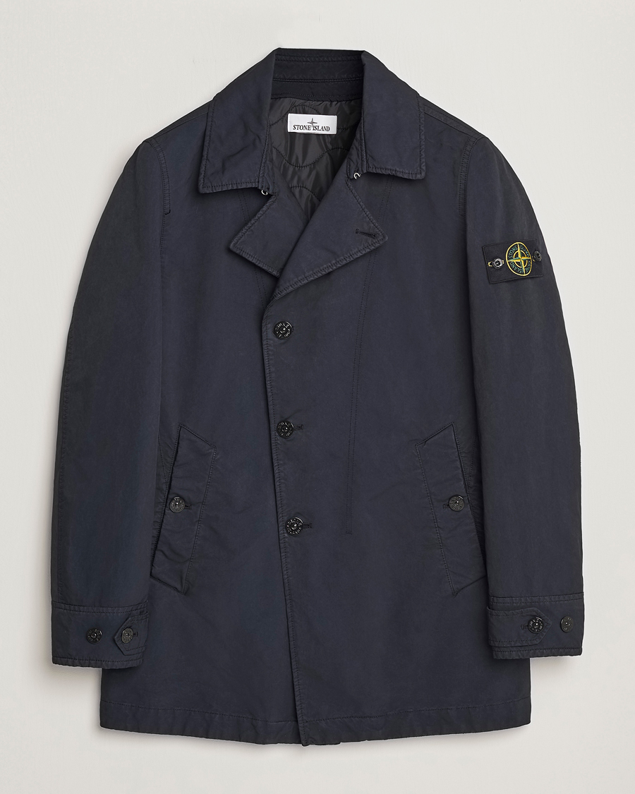 Stone Island David-TC Coat Navy Blue at CareOfCarl.com