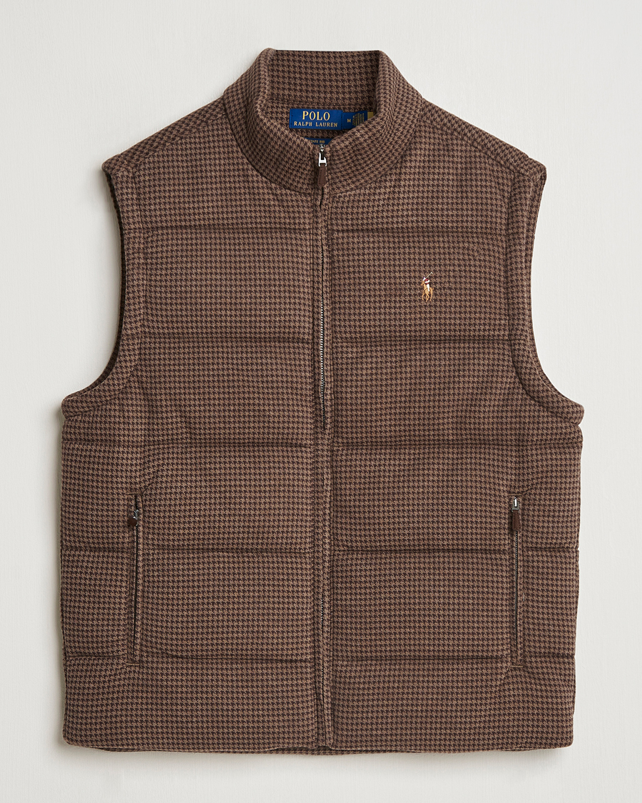 Polo Ralph Lauren Quilted Vest Cedar Heather Dogtooth at