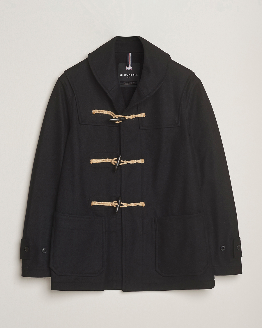 Gloverall Shawl Collar Duffle Jacket Black at CareOfCarl.com