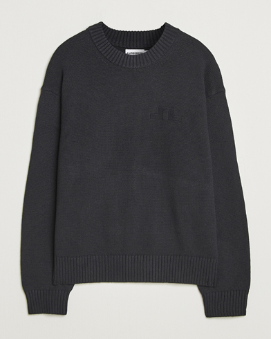 Stone Island Cotton Chenille Knitted Mock Neck Black at CareOfCarl.com