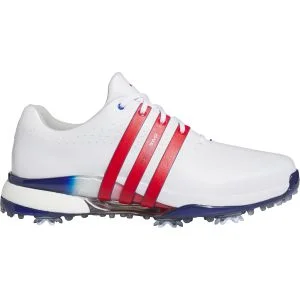 adidas Tour360 24 BOA BOOST Golf Shoes White/Black/Green - Carl's