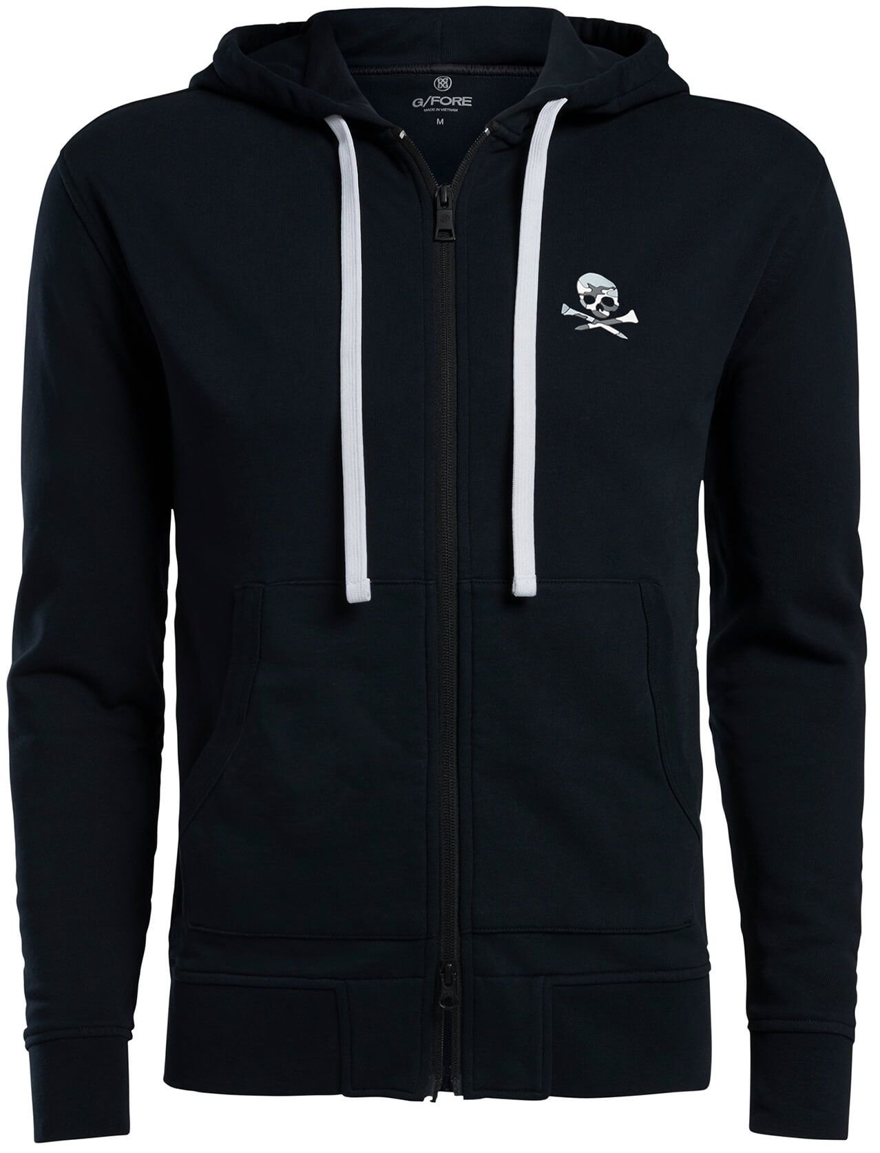 G/FORE Skull & T's Full Zip Golf Hoodie Onyx - Carl's Golfland