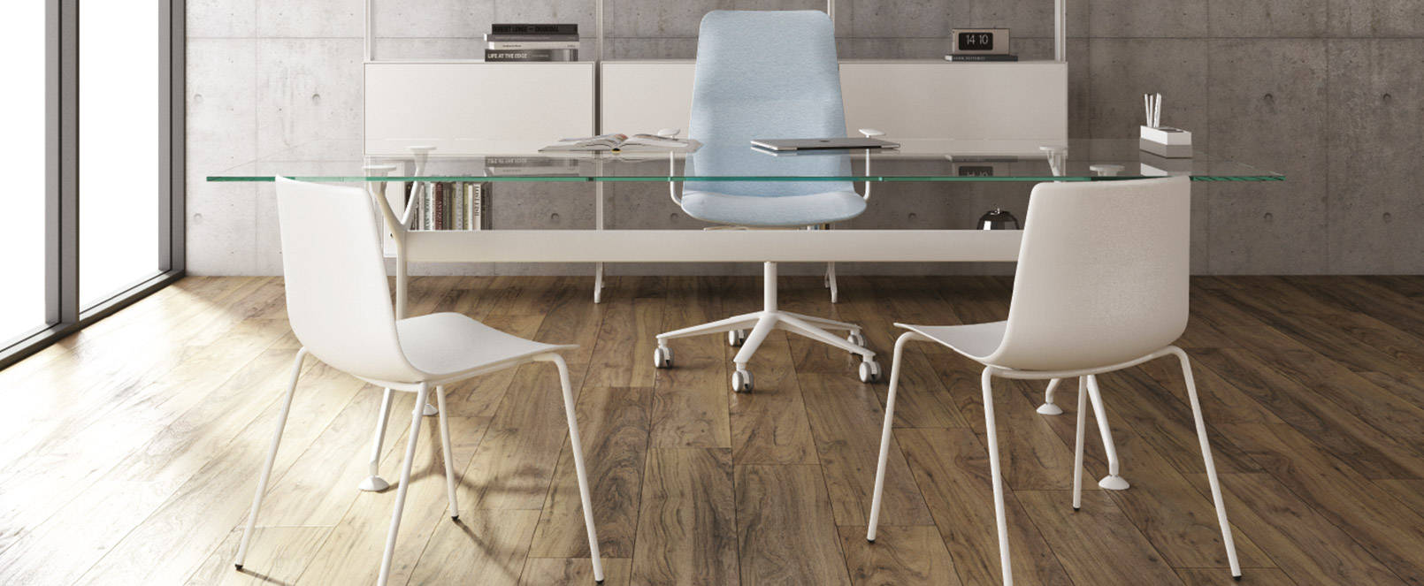 CASSINA IXC エアフレーム＆テーブルアリアス椅子5脚セット180cm