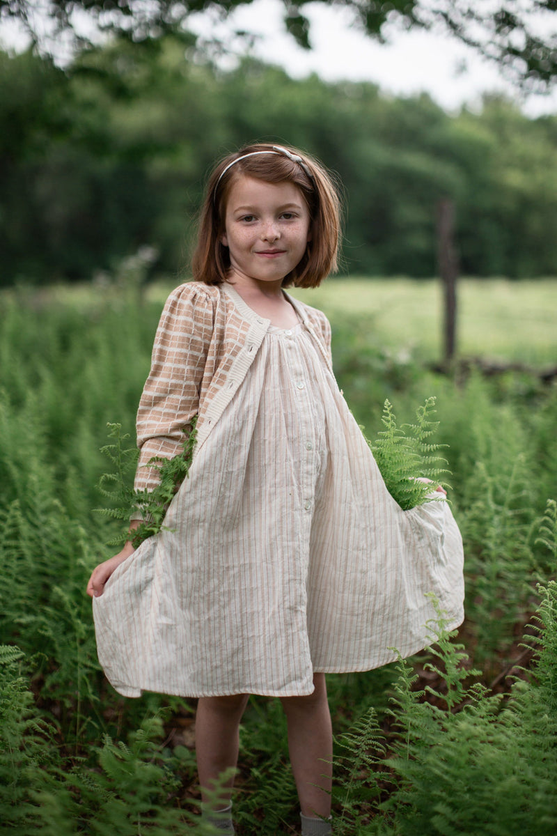 Soor Ploom Prim Dress - Chalk Stripe – Casp Baby Mommy & Me Boutique