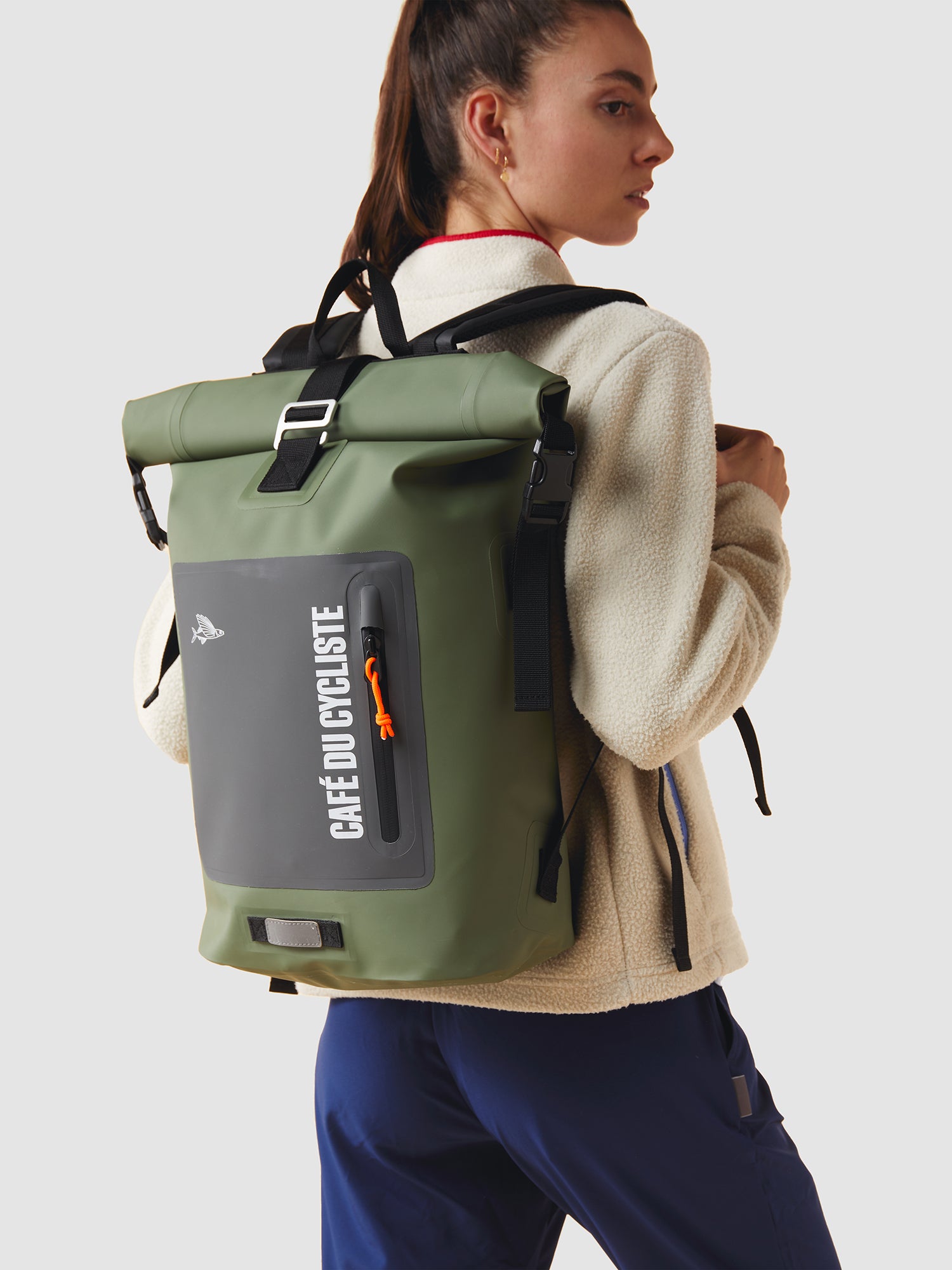 Waterproof Backpack Khaki – Café du Cycliste | FR